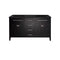 Laviva - Wimbledon 60" Espresso Double Sink Bathroom Vanity with Matte Black VIVA Stone Solid Surface Countertop | 313YG319-60E-MB