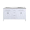 Laviva - Wimbledon 60" White Double Sink Bathroom Vanity with Matte White VIVA Stone Solid Surface Countertop | 313YG319-60W-MW