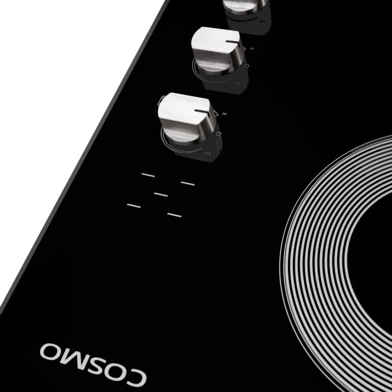 Cosmo - 36 in. Electric Ceramic Glass Cooktop with 5 Burners, Dual Zone Elements, Hot Surface Indicator Light and Control Knobs | COS-365ECC Cosmo - 36 in. Electric Ceramic Glass Cooktop with 5 Burners, Dual Zone Elements, Hot Surface Indicator Light and Control Knobs | COS-365ECC