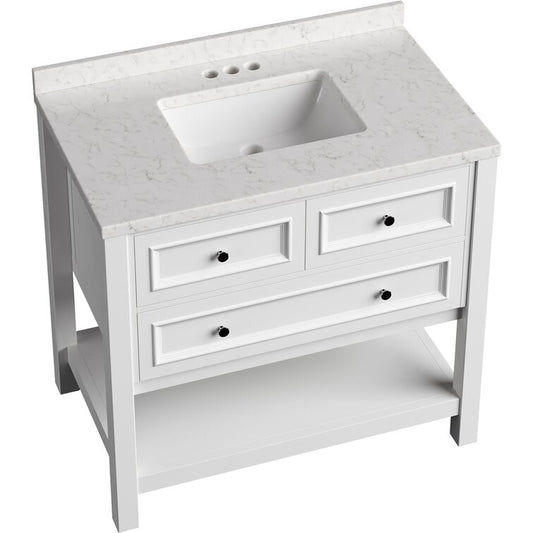 Hanover Bathroom Vanities HANVN0107 36 1WH