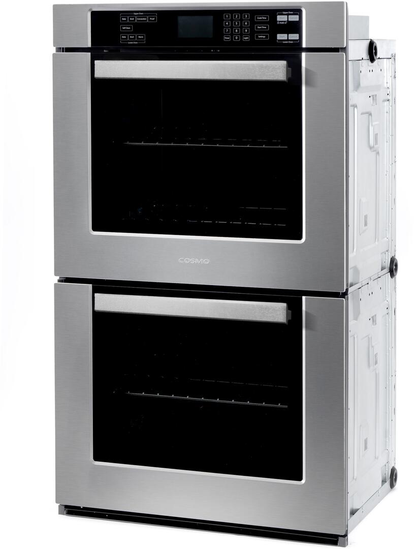 Cosmo - COS-30EDWC 30 in. Electric Double Wall Oven with 5 cu. ft. Capacity, Turbo True European Convection, 7 Cooking Modes, Self-Cleaning in Stainless Steel | COS-30EDWC Cosmo - COS-30EDWC 30 in. Electric Double Wall Oven with 5 cu. ft. Capacity, Turbo True European Convection, 7 Cooking Modes, Self-Cleaning in Stainless Steel | COS-30EDWC
