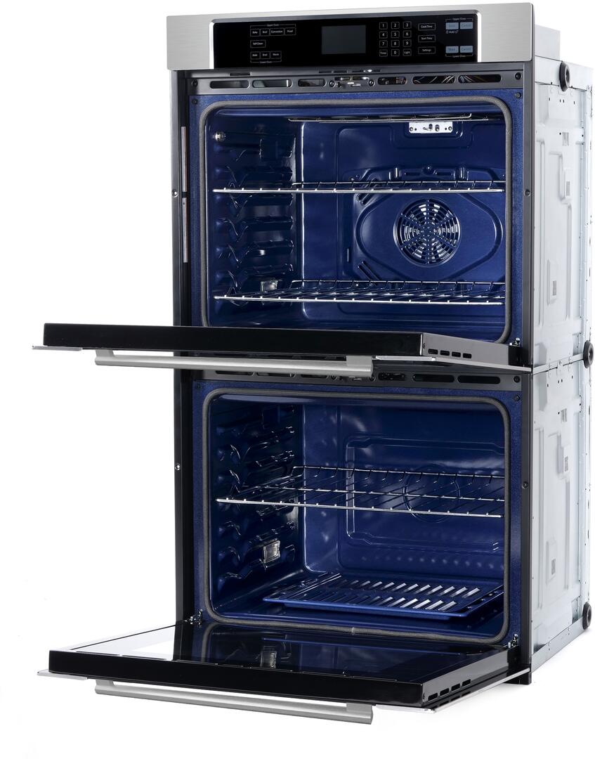 Cosmo - COS-30EDWC 30 in. Electric Double Wall Oven with 5 cu. ft. Capacity, Turbo True European Convection, 7 Cooking Modes, Self-Cleaning in Stainless Steel | COS-30EDWC Cosmo - COS-30EDWC 30 in. Electric Double Wall Oven with 5 cu. ft. Capacity, Turbo True European Convection, 7 Cooking Modes, Self-Cleaning in Stainless Steel | COS-30EDWC
