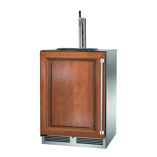 Perlick - 24" Signature Series Marine Grade Beer Dispenser - Single Tap with fully integrated panel-ready solid door, - HP24TM-4-1
