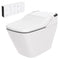 VOVO STYLEMENT One Piece Bidet Toilet UV-A LED White Dual Flush Square Standard Height Smart Toilet 12-in Rough-In Size with Bidet