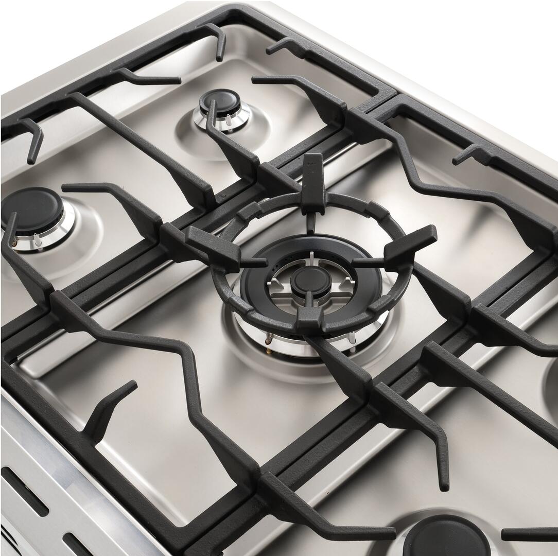 Cosmo - 36 in. 3.8 cu. ft. Single Oven Gas Range with 5 Burner Cooktop and Heavy Duty Cast Iron Grates in Stainless Steel | COS-965AGFC Cosmo - 36 in. 3.8 cu. ft. Single Oven Gas Range with 5 Burner Cooktop and Heavy Duty Cast Iron Grates in Stainless Steel | COS-965AGFC