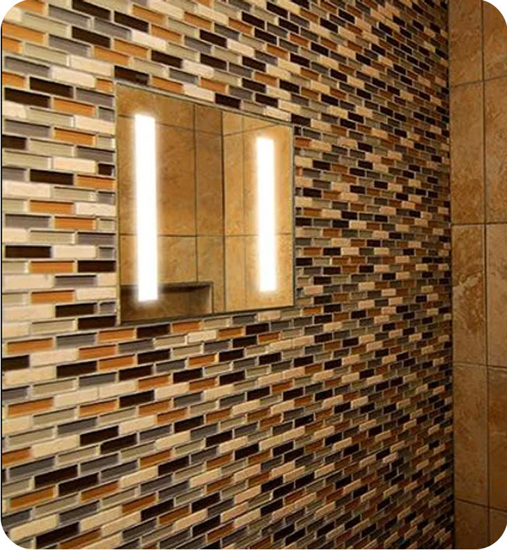 ClearMirror - ShowerLite 12" x 24" Wall Mount Frameless Rectangular Fog Free Mirror with LED | 16104-122412BL ClearMirror - ShowerLite 12" x 24" Wall Mount Frameless Rectangular Fog Free Mirror with LED | 16104-122412BL