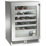 Perlick - Signature Series Shallow Depth 18" Depth Outdoor Wine Reserve with stainless steel glass door, with lock - HH24WO Perlick - Signature Series Shallow Depth 18" Depth Outdoor Wine Reserve with stainless steel glass door, with lock - HH24WO