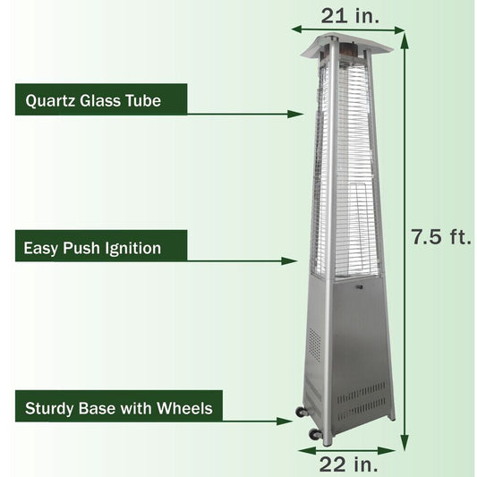 Hanover Tower Patio Heater HAN104SSL
