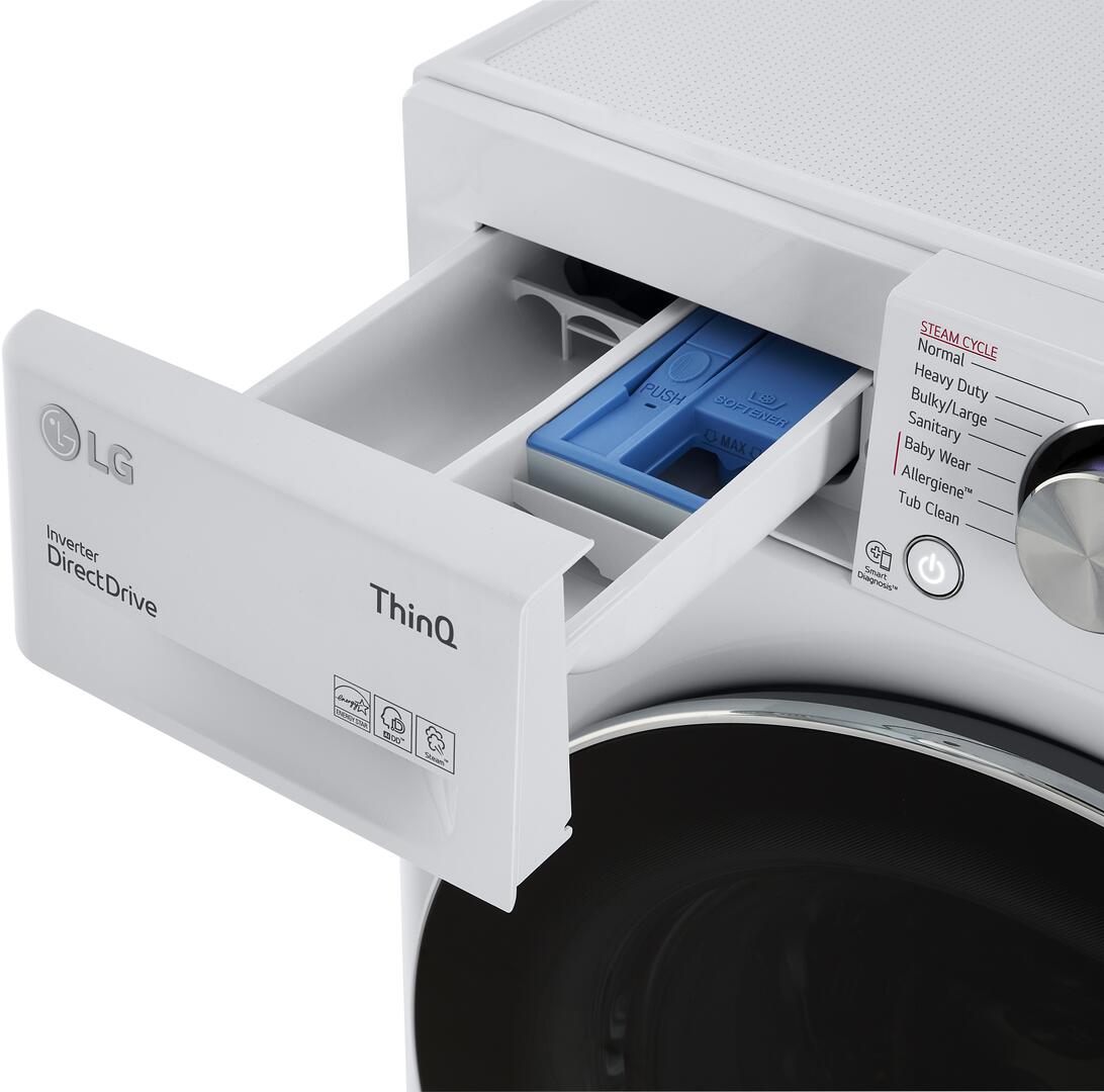 LG - 2.4 cu.ft. Smart wi-fi Enabled Compact Front Load Washer and LG - 7.4 Cu. Ft. Ultra Large Capacity White Smart Electric Vented Dryer LG - 2.4 cu.ft. Smart wi-fi Enabled Compact Front Load Washer and LG - 7.4 Cu. Ft. Ultra Large Capacity White Smart Electric Vented Dryer