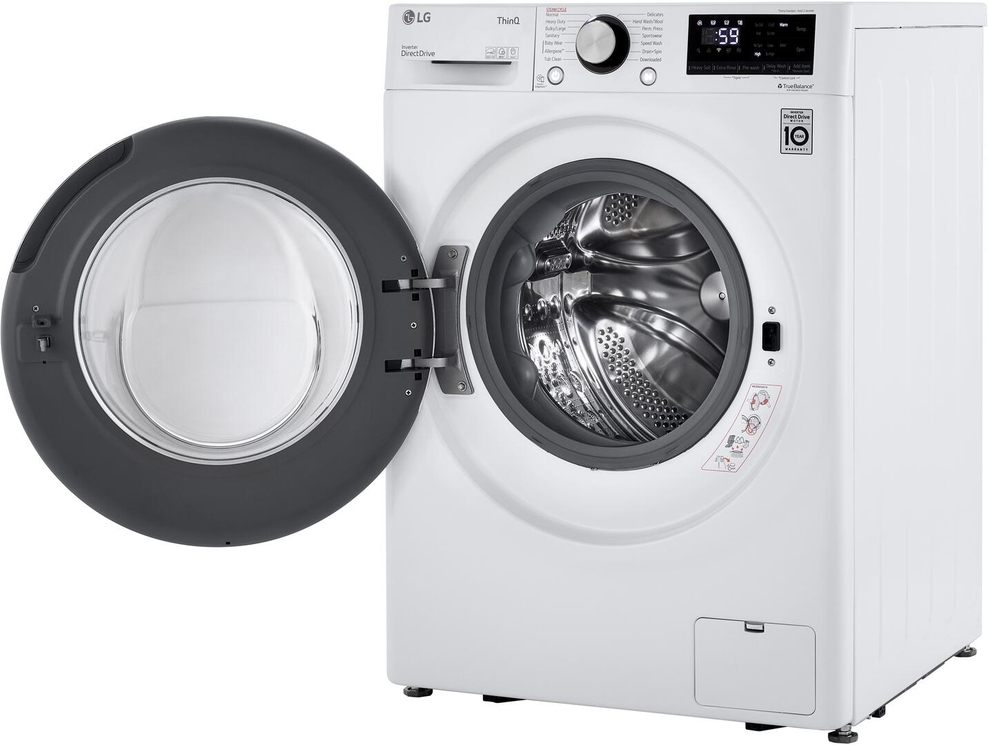 LG - 2.4 cu.ft. Smart wi-fi Enabled Compact Front Load Washer and LG - 7.4 Cu. Ft. Ultra Large Capacity White Smart Electric Vented Dryer LG - 2.4 cu.ft. Smart wi-fi Enabled Compact Front Load Washer and LG - 7.4 Cu. Ft. Ultra Large Capacity White Smart Electric Vented Dryer