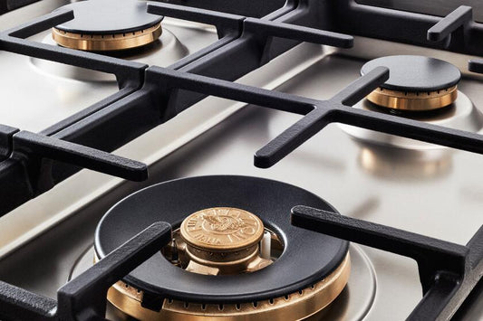 Bertazzoni - 36" Drop-in Gas Cooktop 6 Brass Burners - MAST366QBXT