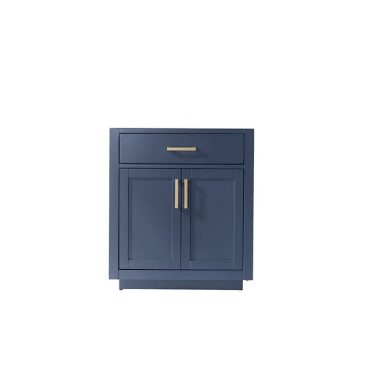 Altair - Ivy Single Bathroom Vanity Cabinet Only and with/without Mirror, without Countertop |  30" - 60" | Royal Blue - White
