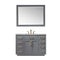 Altair - Ivy 48" Single Bathroom Vanity Set in Gray/Royal Blue/White and Carrara White Marble Countertop with Mirror | 531048-XX-CA