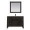 Altair - Maribella 48" Single Bathroom Vanity Set in Black/White and Carrara White Marble Countertop with Mirror | 535048-XX-CA