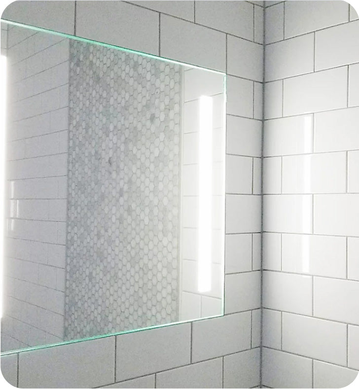ClearMirror - ShowerLite 18" x 18" Wall Mount Frameless Square Fog Free Mirror with LED - 16104-181812BL ClearMirror - ShowerLite 18" x 18" Wall Mount Frameless Square Fog Free Mirror with LED - 16104-181812BL