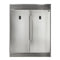 FORNO - Rizzuto Refrigerator and Freezer (two in one) 60" Wide with 27.6 cu.ft.  Total Storage  w/ decorative grill allowing ventilation