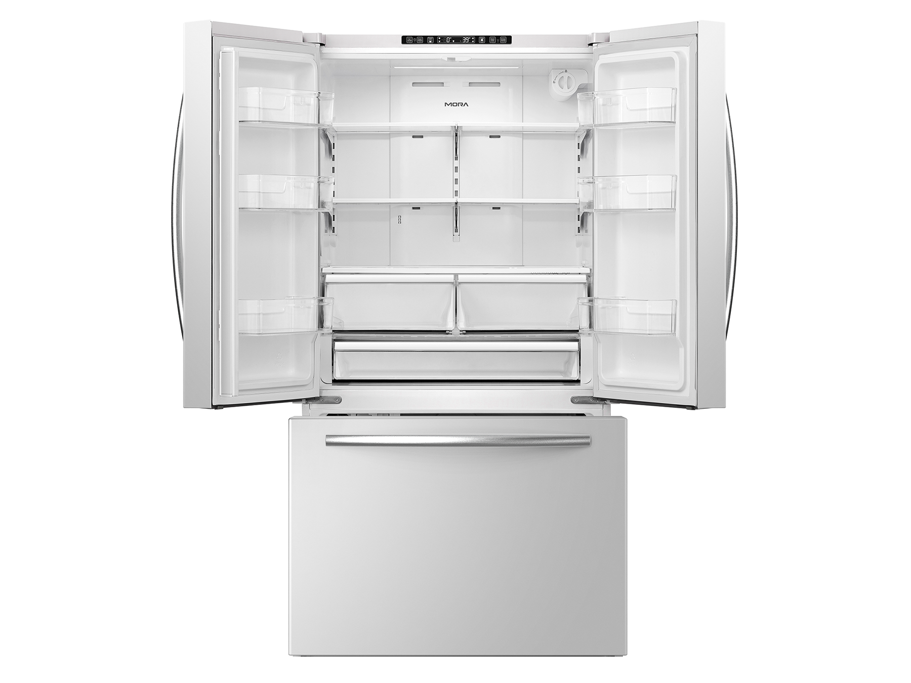 MORA - 26.6cu. ft. Standard Depth French Door Refrigerator - White MORA - 26.6cu. ft. Standard Depth French Door Refrigerator - White