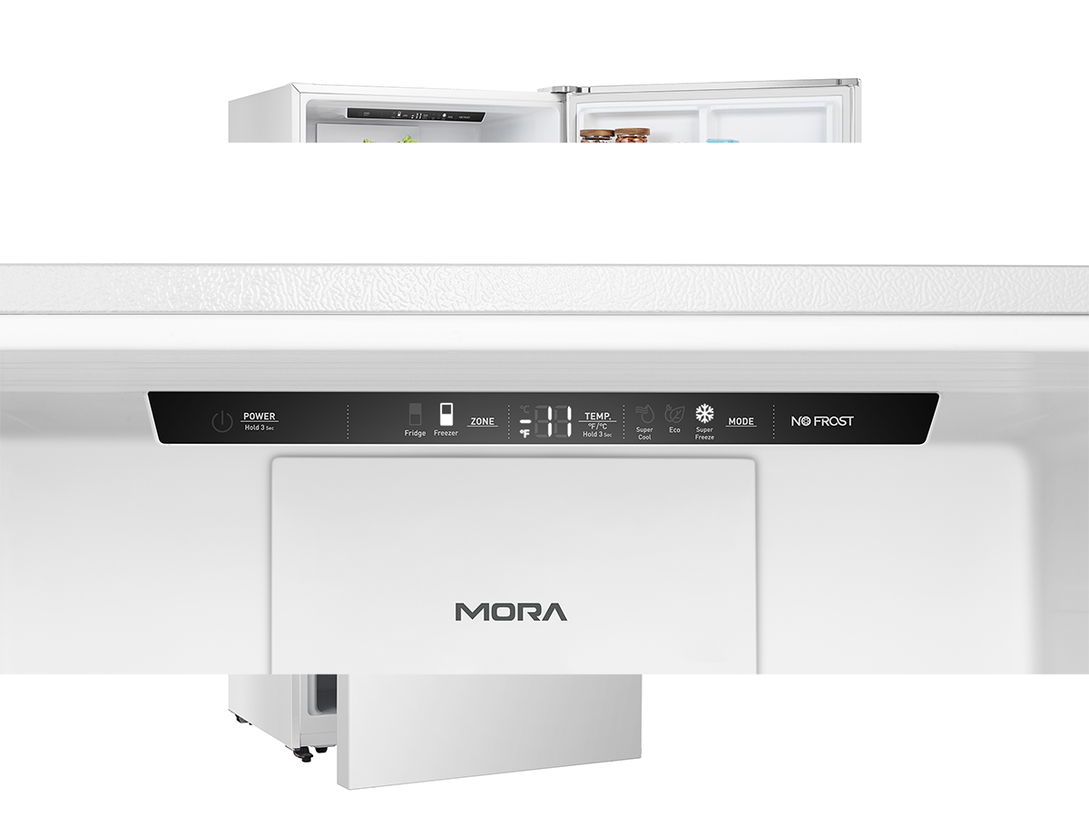 MORA - 17.2 cu. ft. Bottom-Freezer Refrigerator - White MORA - 17.2 cu. ft. Bottom-Freezer Refrigerator - White