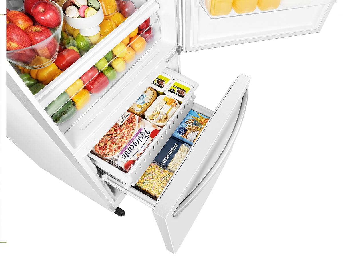 MORA - 17.2 cu. ft. Bottom-Freezer Refrigerator - White MORA - 17.2 cu. ft. Bottom-Freezer Refrigerator - White