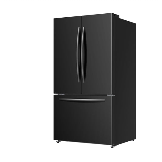 MORA - 26.6cu. ft. Standard Depth French Door Refrigerator - Black