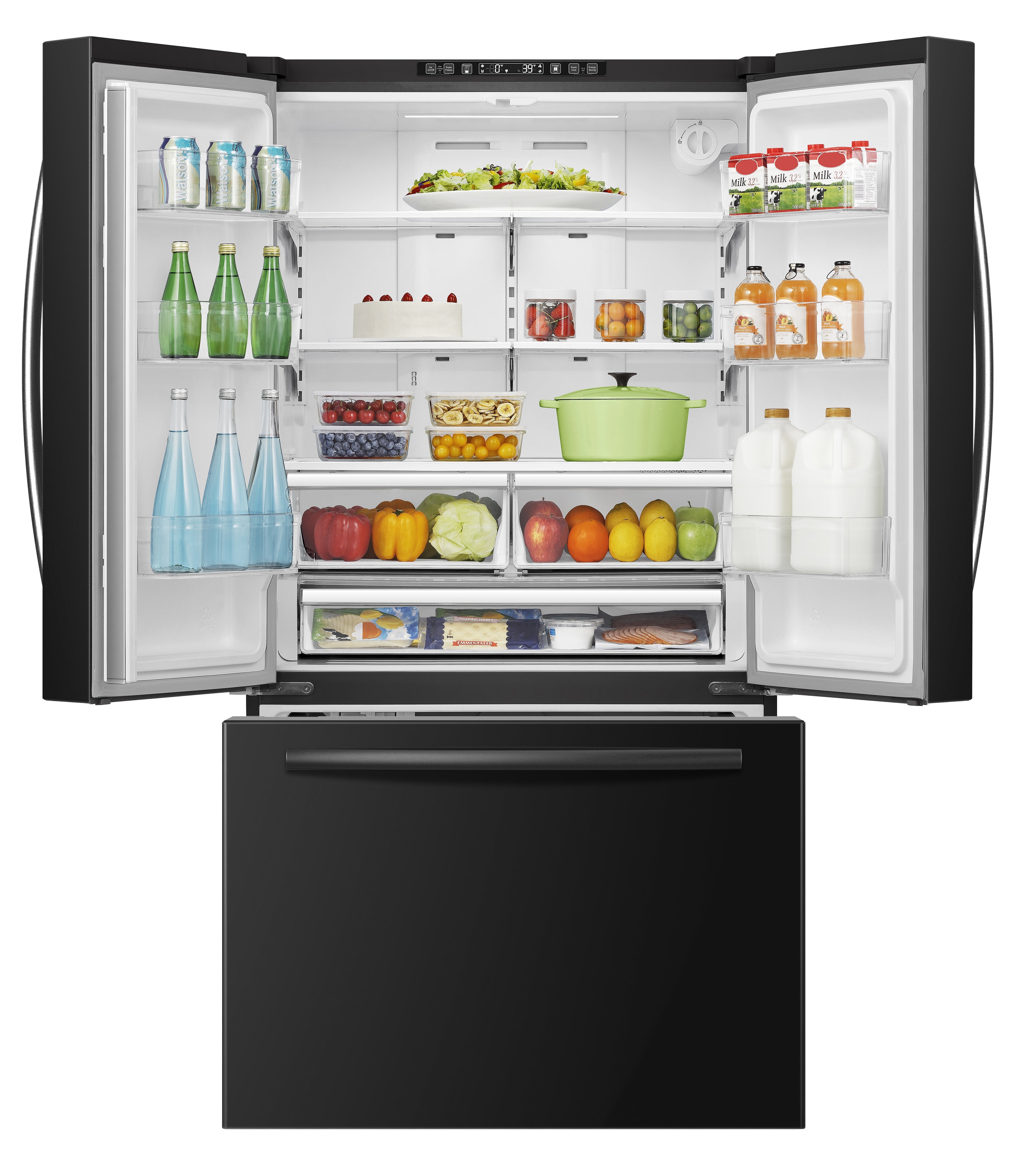 MORA - 26.6cu. ft. Standard Depth French Door Refrigerator - Black MORA - 26.6cu. ft. Standard Depth French Door Refrigerator - Black