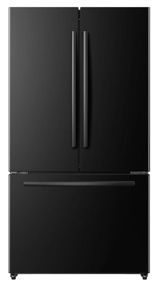 MORA - 26.6cu. ft. Standard Depth French Door Refrigerator - Black