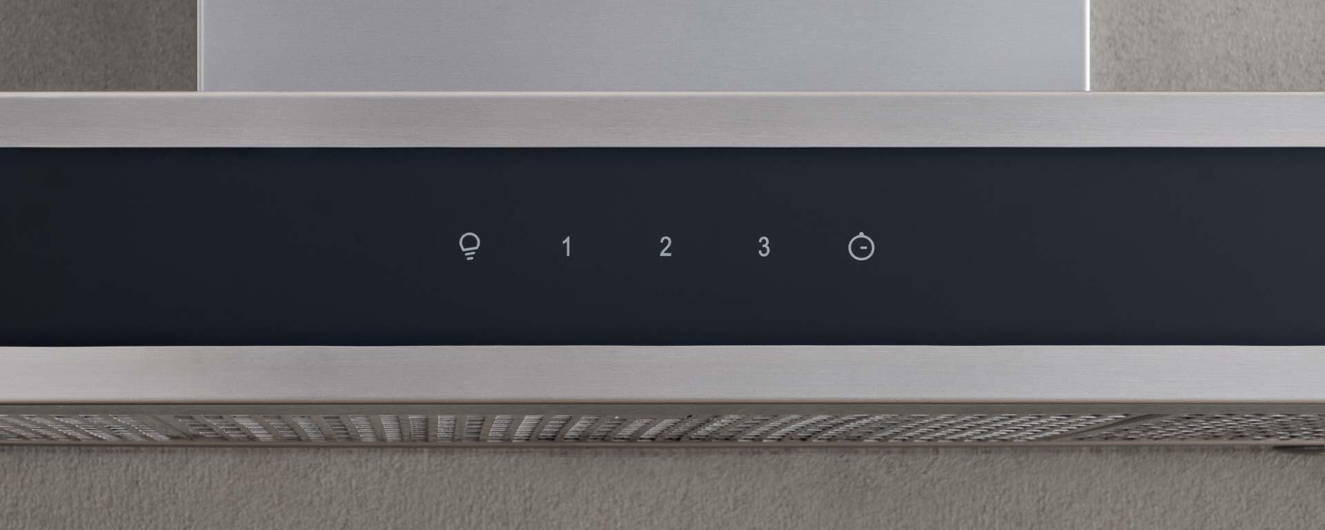 Bertazzoni | 48" Wallmount hood - Glass front - 1 motor - 600 CFM | KG48X Bertazzoni | 48" Wallmount hood - Glass front - 1 motor - 600 CFM | KG48X