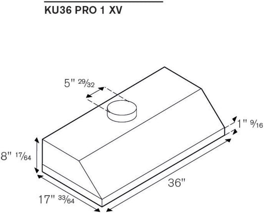 Bertazzoni | 36" Canopy hood - 1 motor - 400 CFM | KU36PRO1XV