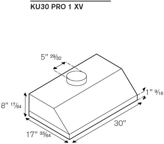 Bertazzoni | 30" Canopy hood - 1 motor - 400 CFM | KU30PRO1XV