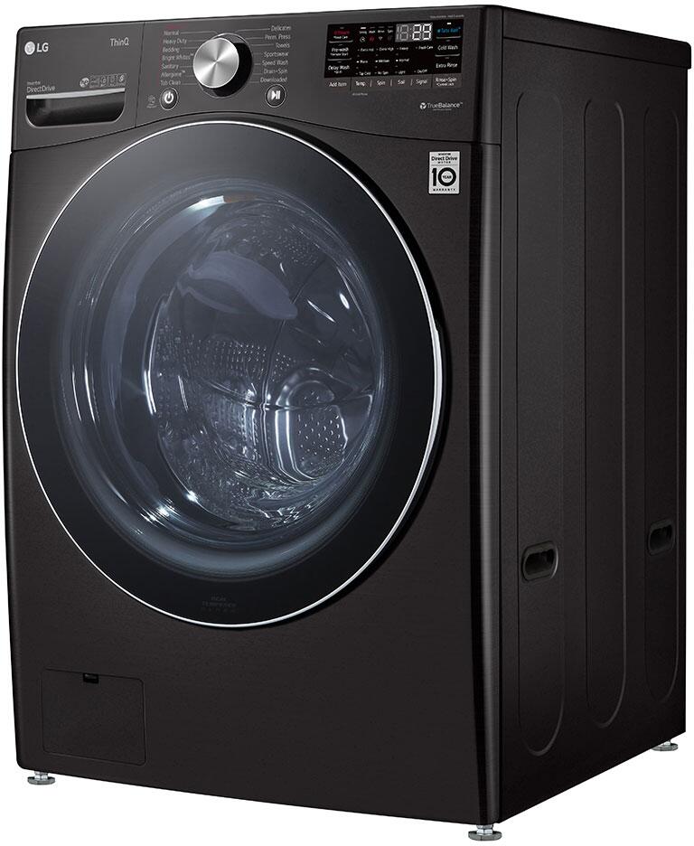 LG - 27 in. 5.0 cu. ft. Mega Capacity Black Steel Smart Front Load Washer with TurboWash360, Steam & Wi-Fi Connectivity | WM4200HBA LG - 27 in. 5.0 cu. ft. Mega Capacity Black Steel Smart Front Load Washer with TurboWash360, Steam & Wi-Fi Connectivity | WM4200HBA