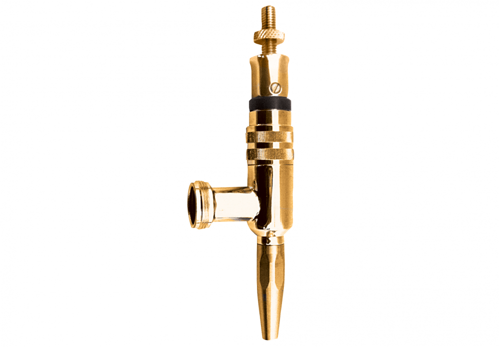 Perlick - Stout Faucet - Brass, gold tone, tarnish-free body with stainless steel spout - 63928 Perlick - Stout Faucet - Brass, gold tone, tarnish-free body with stainless steel spout - 63928