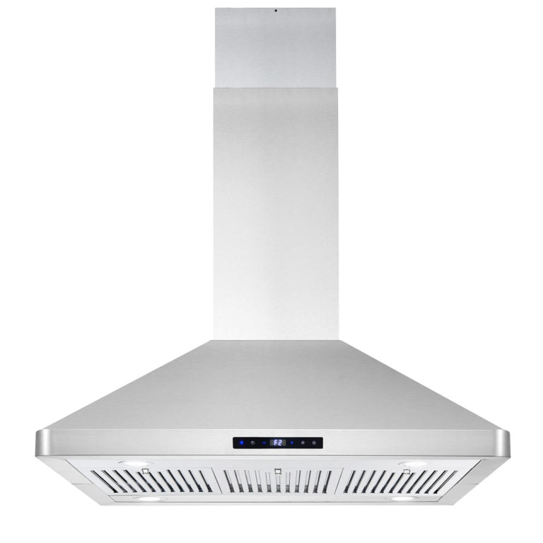 Cosmo - 36 in. Ducted Island Range Hood with 380 CFM, 3-Speed Fan, Permanent Filters, LED Lights in Stainless Steel | COS-63ISS90 Cosmo - 36 in. Ducted Island Range Hood with 380 CFM, 3-Speed Fan, Permanent Filters, LED Lights in Stainless Steel | COS-63ISS90