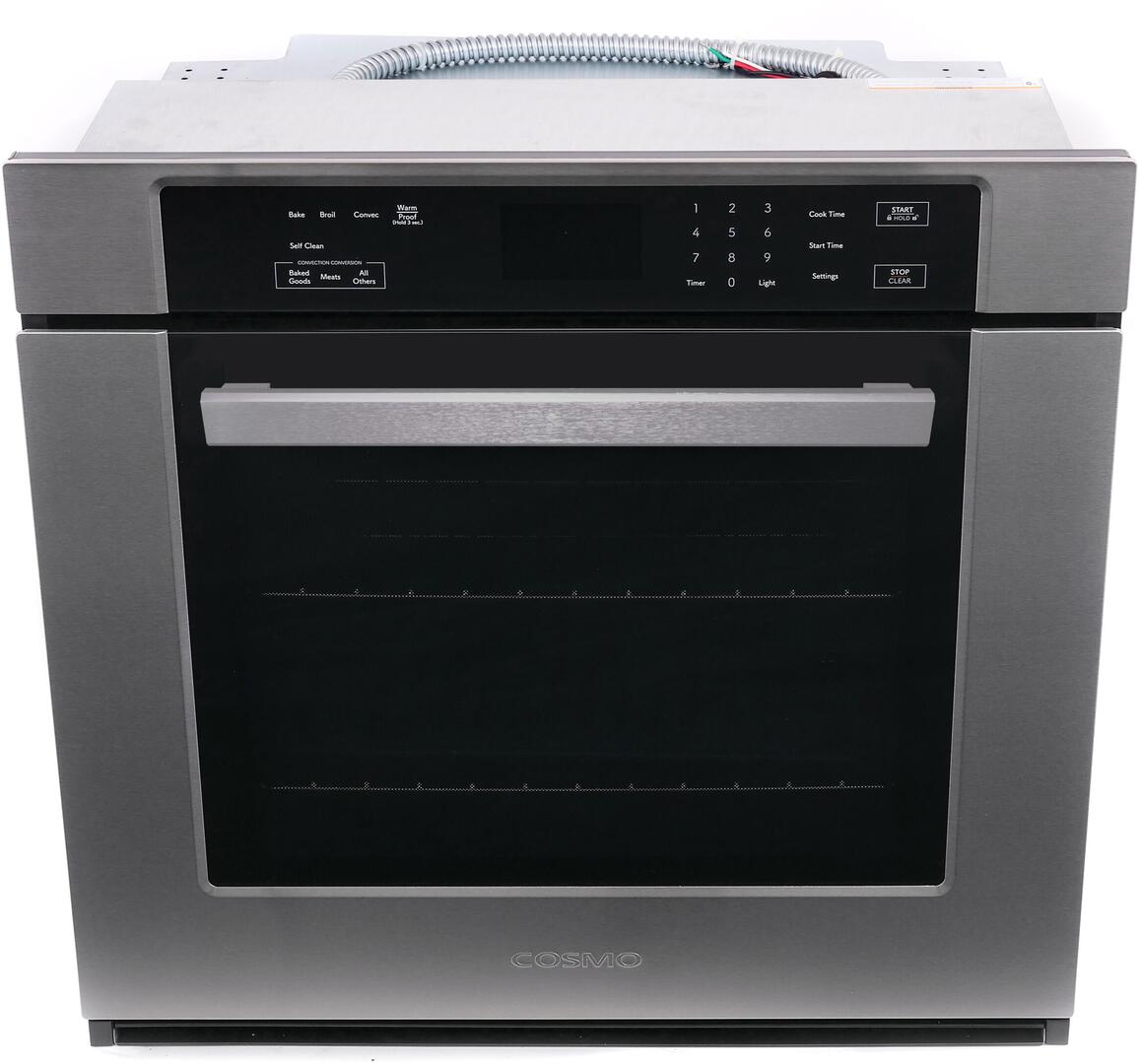 Cosmo - 30 in. 5 cu. ft. Single Electric Wall Oven with True European Convection and Self Cleaning in Stainless Steel | COS-30ESWC Cosmo - 30 in. 5 cu. ft. Single Electric Wall Oven with True European Convection and Self Cleaning in Stainless Steel | COS-30ESWC