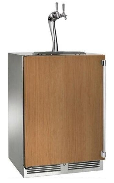 Perlick - 24" Signature Series Indoor Adara Beer Dispenser - Dual Tap with fully integrated panel-ready solid door, , with lock - HP24TS-2A