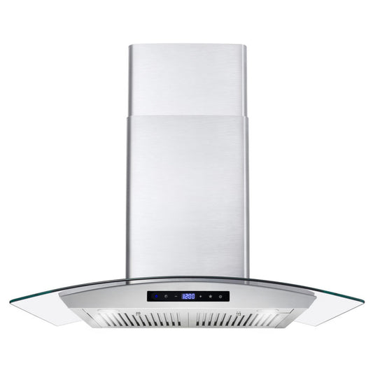 Cosmo - 30 in. Ducted Wall Mount Range Hood in Stainless Steel with Touch Controls, LED Lighting and Permanent Filters | COS-668AS750