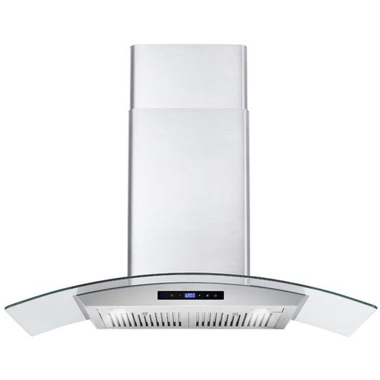 Cosmo - 36 in. Ducted Wall Mount Range Hood in Stainless Steel with Touch Controls, LED Lighting and Permanent Filters | COS-668AS900