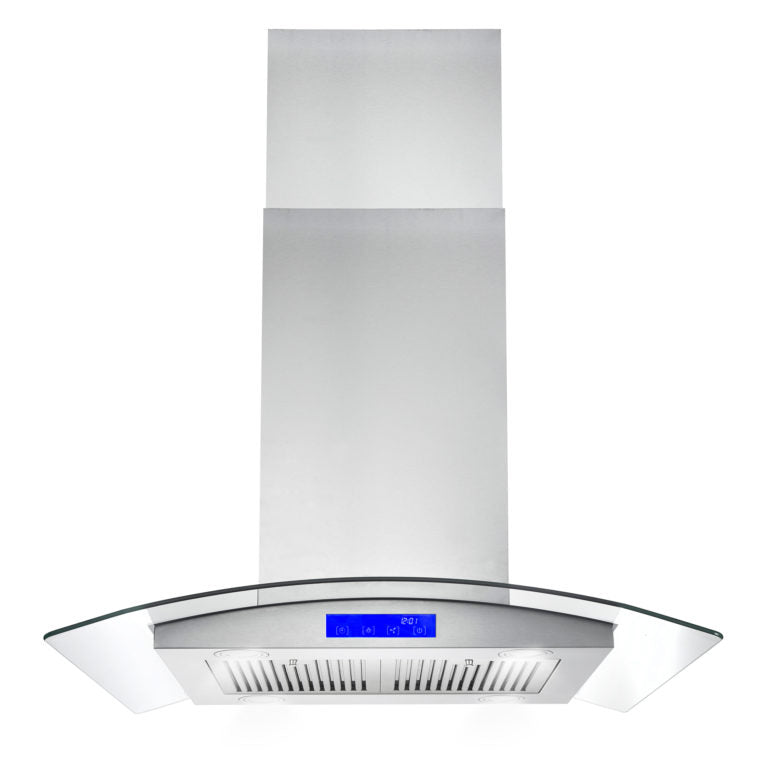 Cosmo - 30 in. Ducted Island Range Hood in Stainless Steel with LED Lighting and Permanent Filters | COS-668ICS750 Cosmo - 30 in. Ducted Island Range Hood in Stainless Steel with LED Lighting and Permanent Filters | COS-668ICS750