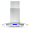 Cosmo - 30 in. Ducted Island Range Hood in Stainless Steel with LED Lighting and Permanent Filters | COS-668ICS750