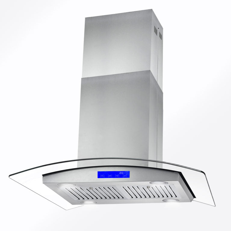 Cosmo - 30 in. Ducted Island Range Hood in Stainless Steel with LED Lighting and Permanent Filters | COS-668ICS750 Cosmo - 30 in. Ducted Island Range Hood in Stainless Steel with LED Lighting and Permanent Filters | COS-668ICS750
