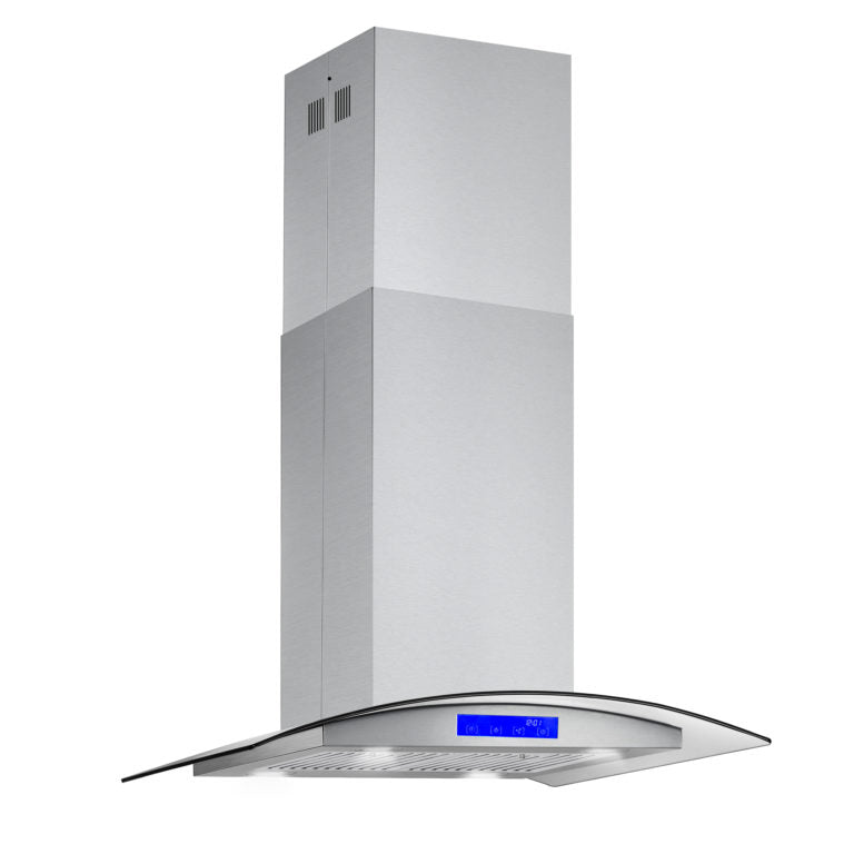 Cosmo - 30 in. Ducted Island Range Hood in Stainless Steel with LED Lighting and Permanent Filters | COS-668ICS750 Cosmo - 30 in. Ducted Island Range Hood in Stainless Steel with LED Lighting and Permanent Filters | COS-668ICS750