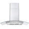 Cosmo - 36 in. Ducted Wall Mount Range Hood in Stainless Steel with Push Button Controls, LED Lighting and Permanent Filters | COS-668WRC90