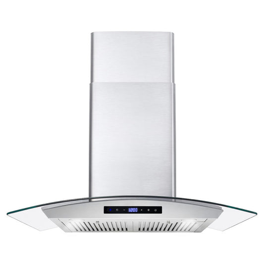 Cosmo - 30 in. Ducted Wall Mount Range Hood in Stainless Steel with Touch Controls, LED Lighting and Permanent Filters | COS-668WRCS75