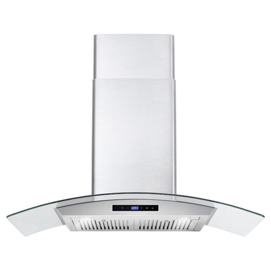 Cosmo - 36 in. Ducted Wall Mount Range Hood in Stainless Steel with Touch Controls, LED Lighting and Permanent Filters | COS-668WRCS90