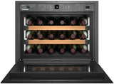 Liebherr - 24 Inch Built-in Wine Cooler with Push-to-Open - Black/White Liebherr - 24 Inch Built-in Wine Cooler with Push-to-Open - Black/White