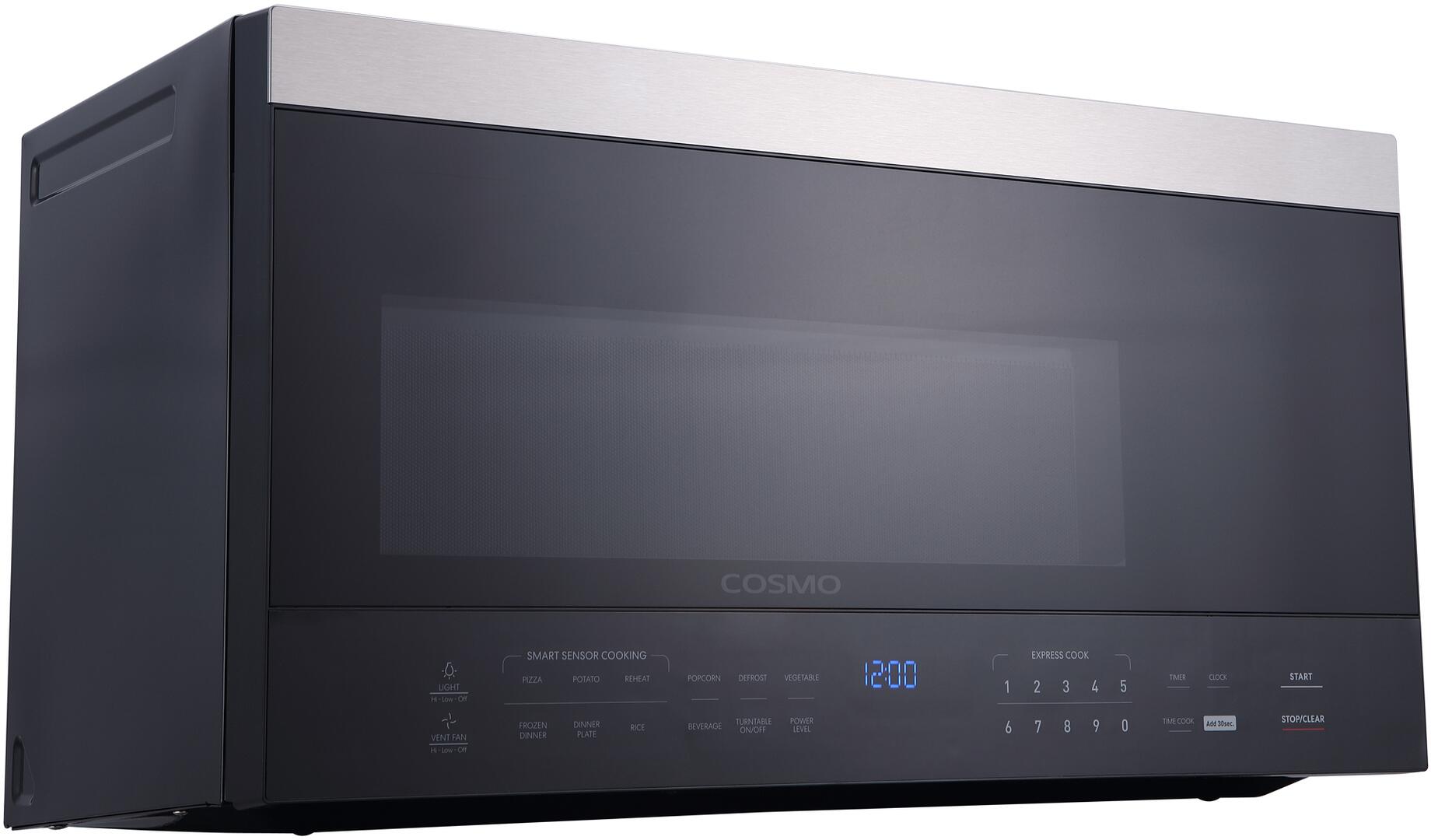 Cosmo - 30 in. 1.6 cu. ft. Over the Range Microwave in Stainless Steel with Vent Fan | COS-3016ORM1SS Cosmo - 30 in. 1.6 cu. ft. Over the Range Microwave in Stainless Steel with Vent Fan | COS-3016ORM1SS