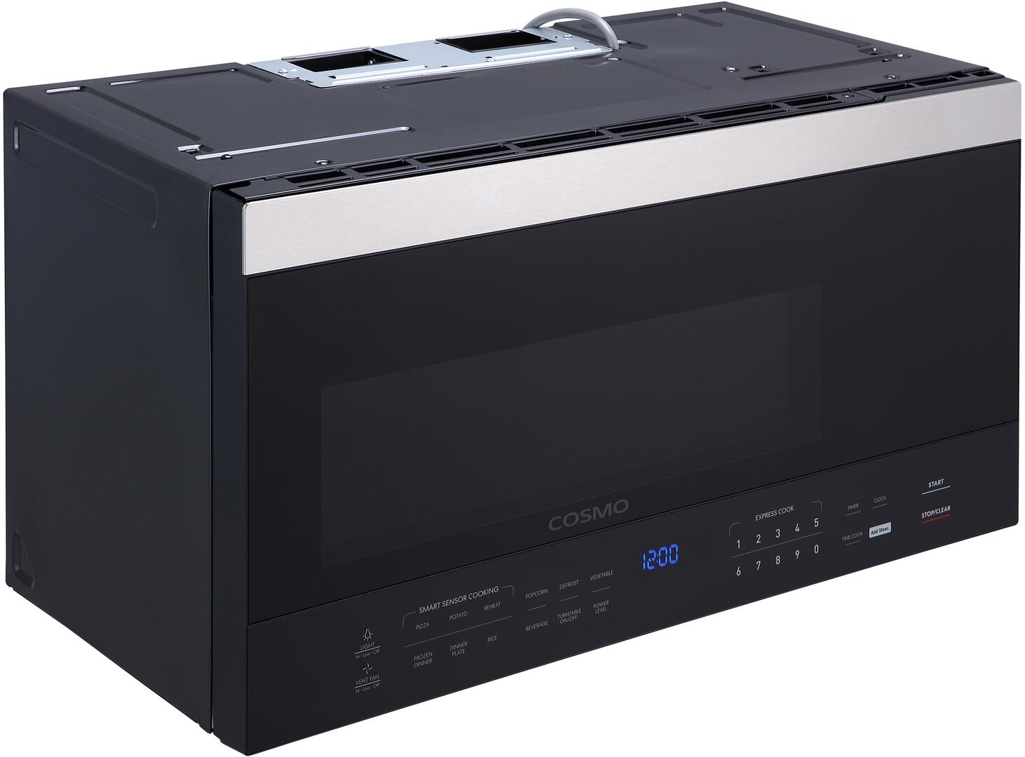 Cosmo - 30 in. 1.6 cu. ft. Over the Range Microwave in Stainless Steel with Vent Fan | COS-3016ORM1SS Cosmo - 30 in. 1.6 cu. ft. Over the Range Microwave in Stainless Steel with Vent Fan | COS-3016ORM1SS