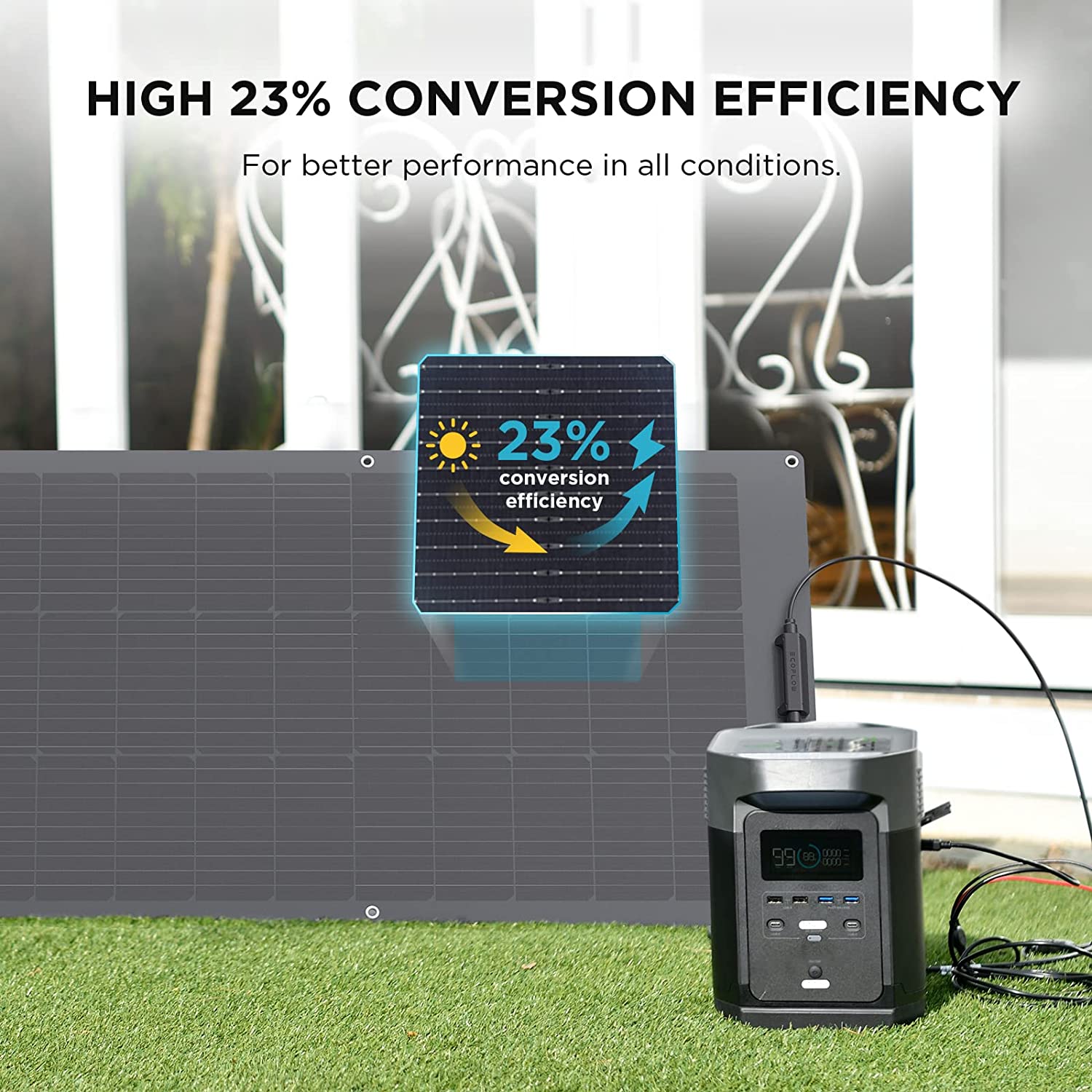 EcoFlow - 100W Flexible Solar Panel with High Efficiency Solar Modules | ZMS330 EcoFlow - 100W Flexible Solar Panel with High Efficiency Solar Modules | ZMS330