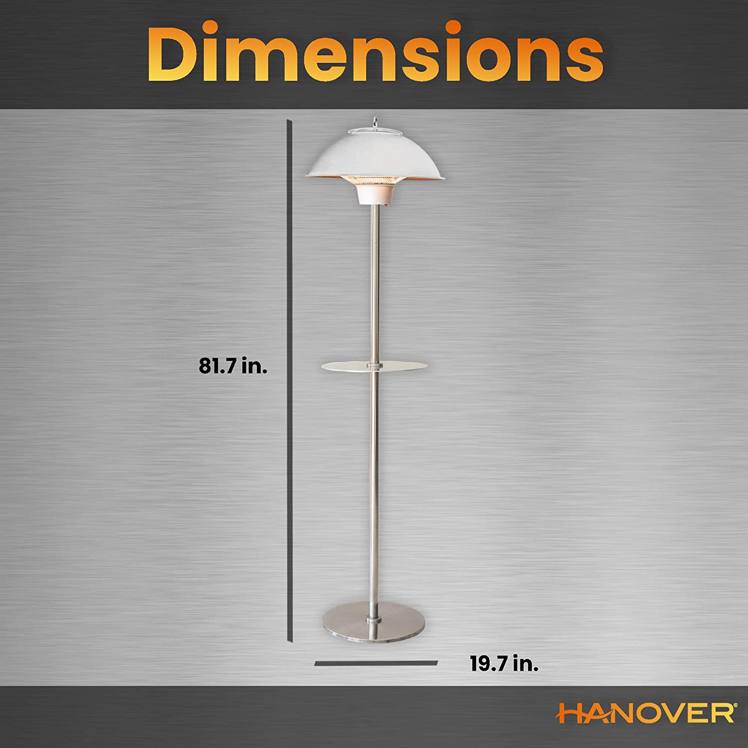 Hanover Electric Outdoor Heaters HAN1012IC SLV Hanover Electric Outdoor Heaters HAN1012IC SLV