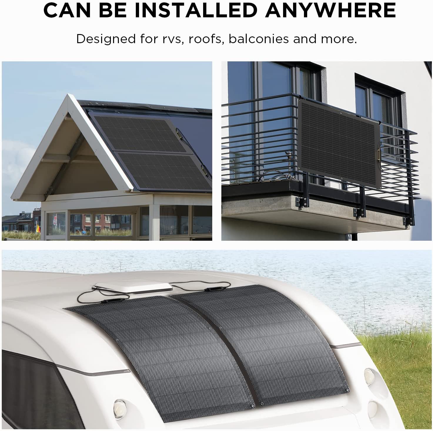 EcoFlow - 100W Flexible Solar Panel with High Efficiency Solar Modules | ZMS330 EcoFlow - 100W Flexible Solar Panel with High Efficiency Solar Modules | ZMS330