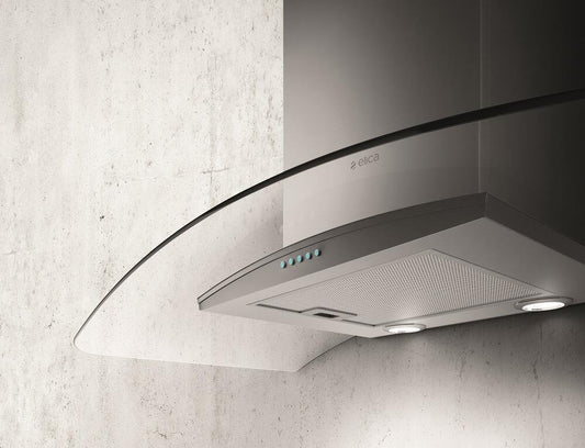Elica - POTENZA - Comfort - 36" W x 19 11/16" D x 1 15/16" H, Stainless + Clear Glass, - Wall Mount Hoods | EPT436S3